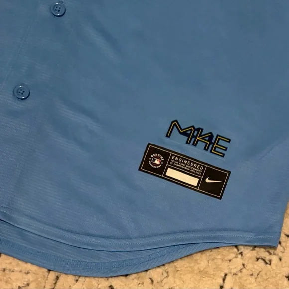 Nike Authentic Milwaukee Brewers City Connect Yelich #22 Jersey Men’s Size: L - Picture 7 of 7